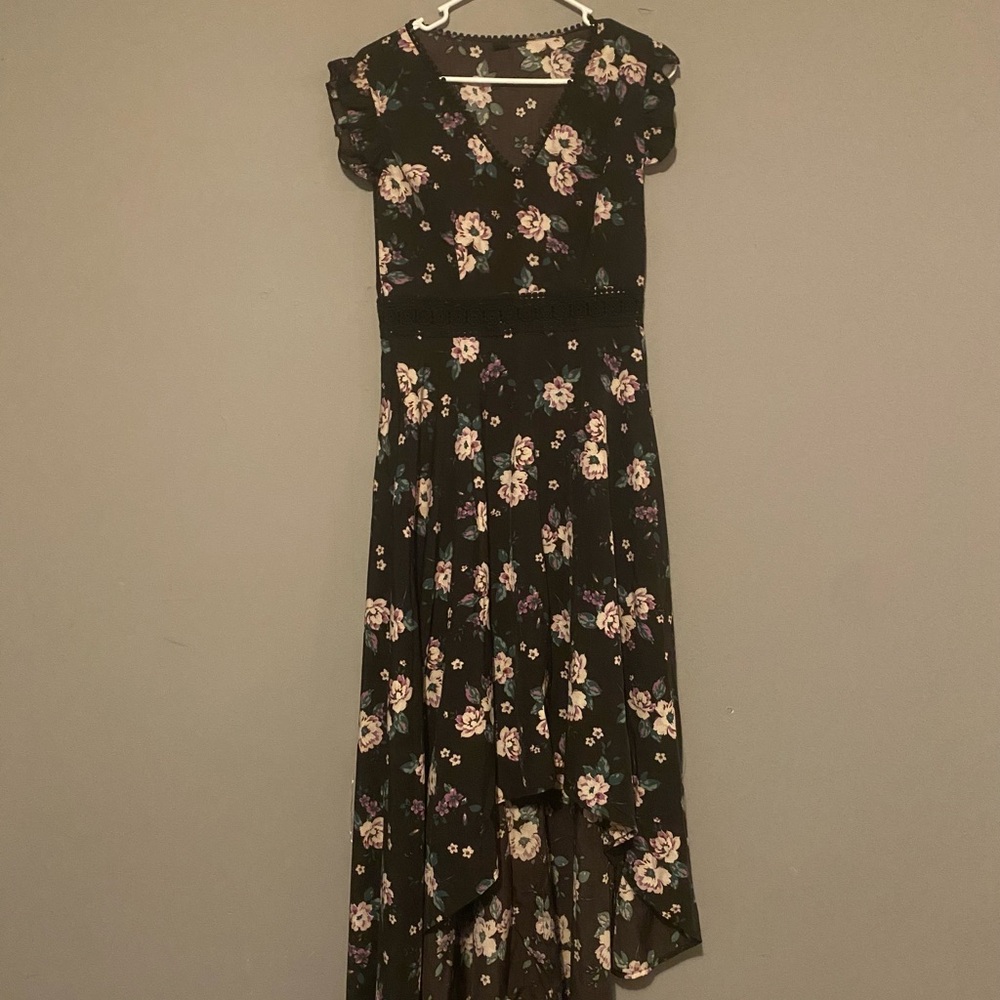 Floral Black Dress